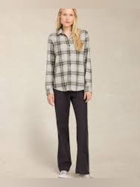 Faherty grey plaid Legend Sweater button up shirt